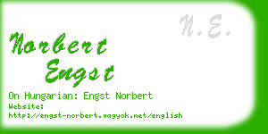norbert engst business card